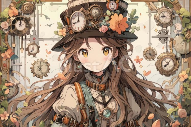 スチームパンク風女の子イラスト - No: 24166269｜無料イラスト