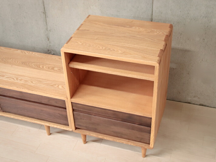 楽天市場】無垢材 匠デザイン 結 サイドキャビネットA 電話台 おしゃれ