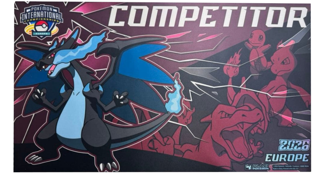 プレイマット『海外/メガリザードンX(IC2026/EUROPEロゴ)』【サプライ