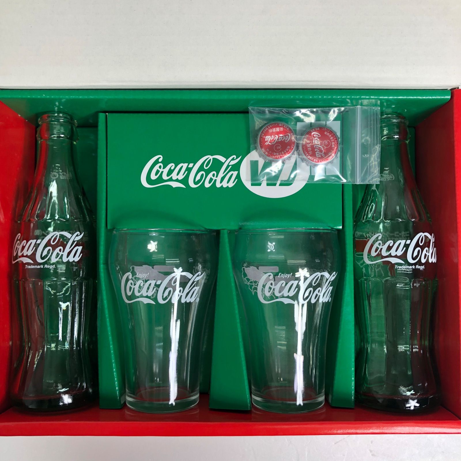 非売品】コカ・コーラ WJ記念グラス＆ボトルセット レトロ ノベルティ