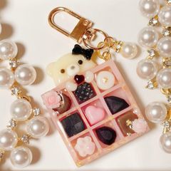 くまさんのチョコレートBOX◇シャカシャカキーホルダー シェイカー
