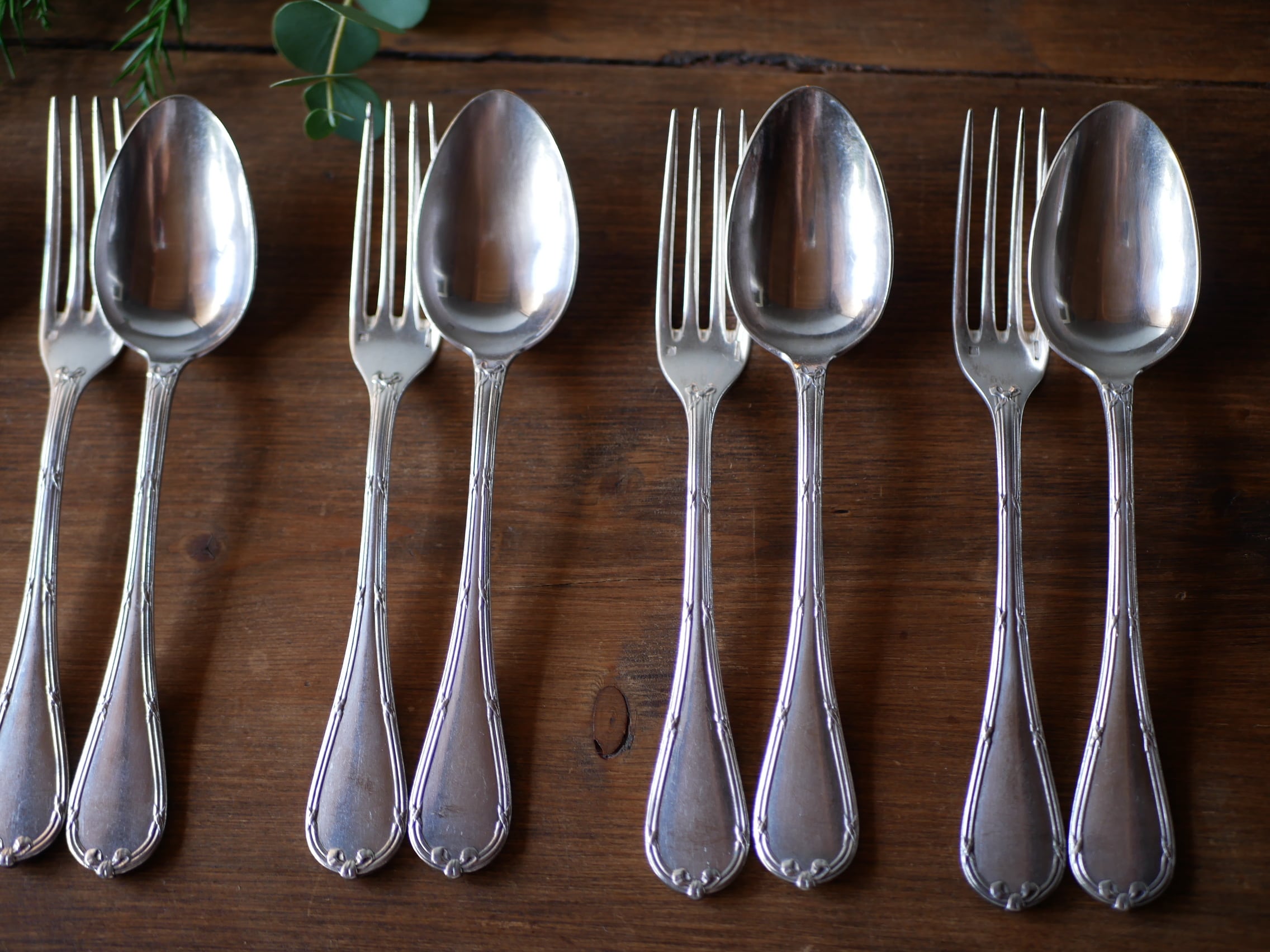 CHRISTOFLE モノグラム クリストフル スプーン＆フォーク リュバン