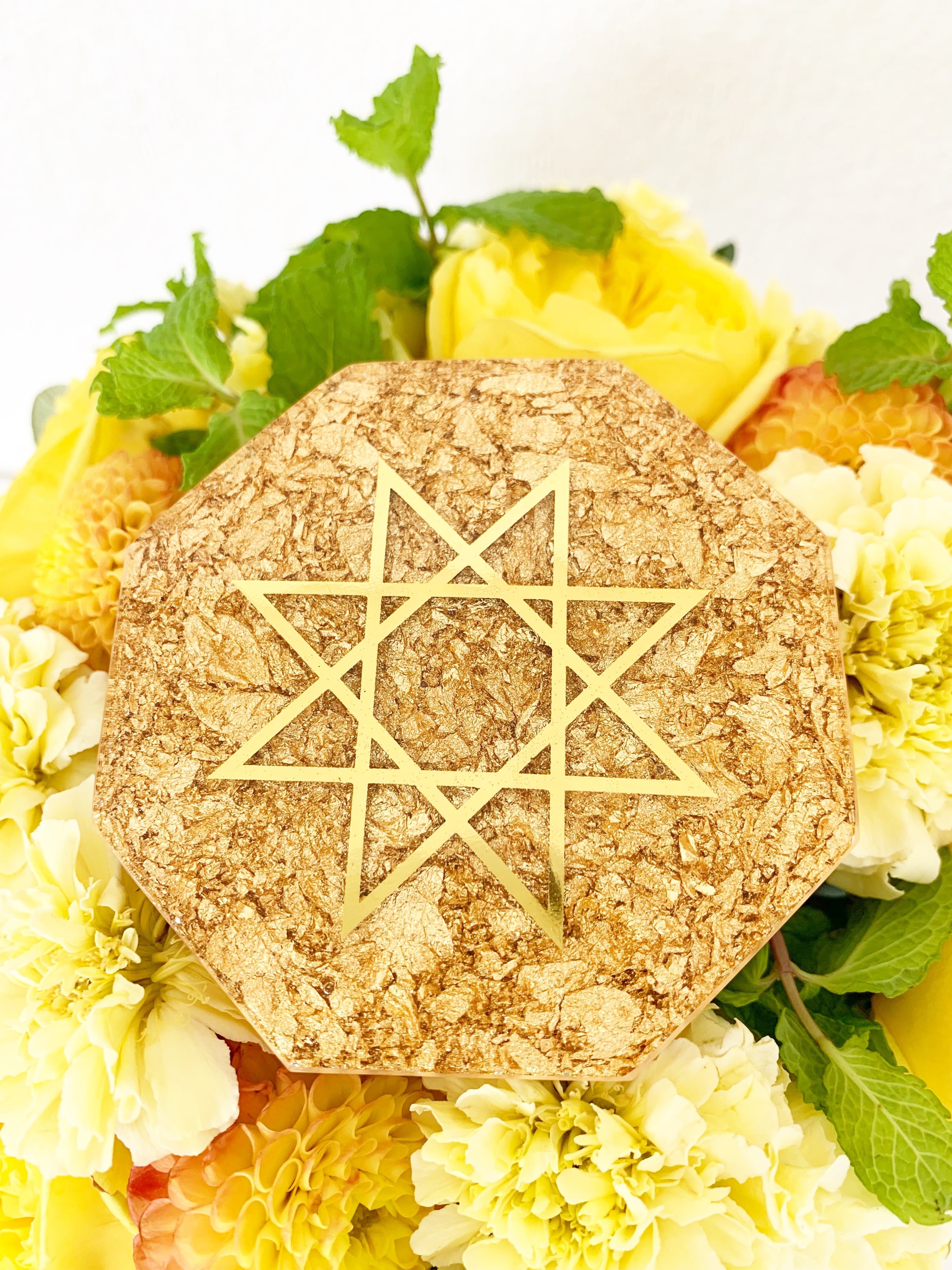 八芒星】八角プレート型オルゴナイト（8cm） | Crystal Temple｜ELENA