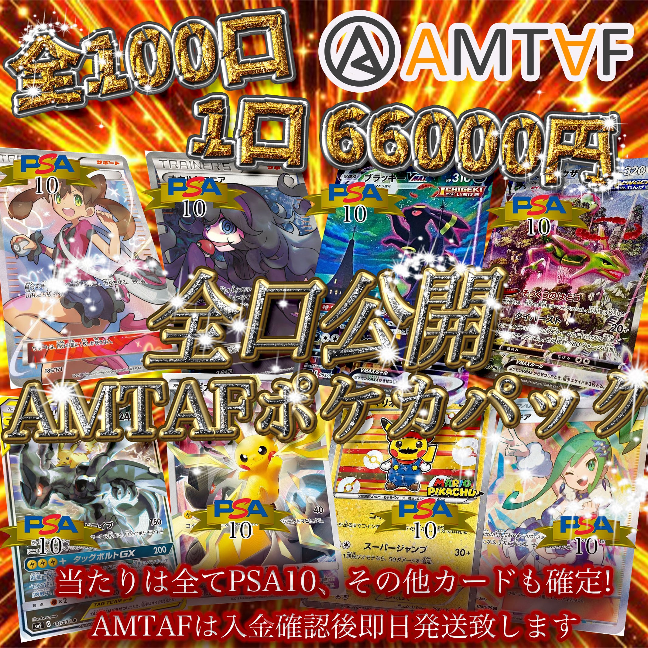 5/7【全ラインナップ公開】全100口 66,000円 AMTAF ポケモンカード