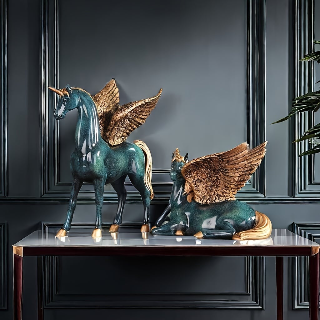 オブジェ ユニコーン ペガサス おしゃれ かわいい インテリア 置物 馬