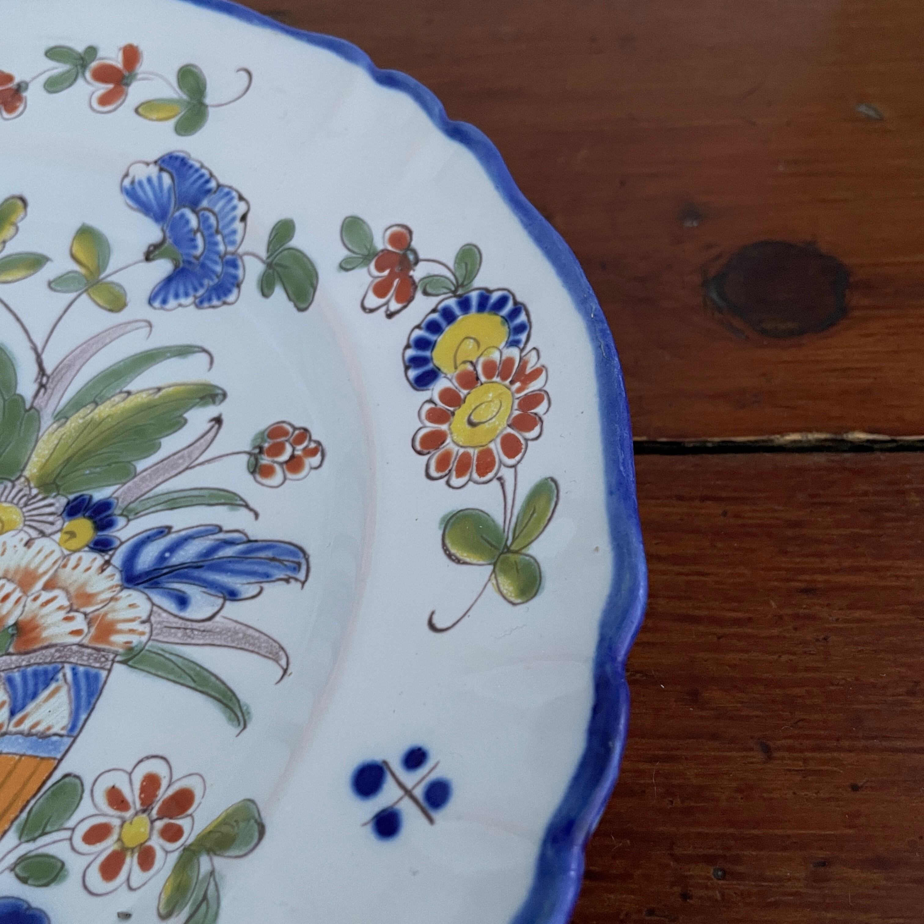 St.Clement Flower Painted Plate/サンクレモン窯 花柄プレート