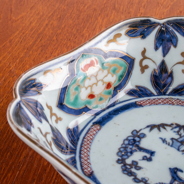 古伊万里 染錦 松竹梅文 隅切角皿 江戸後期 E1696 | iichi 日々の