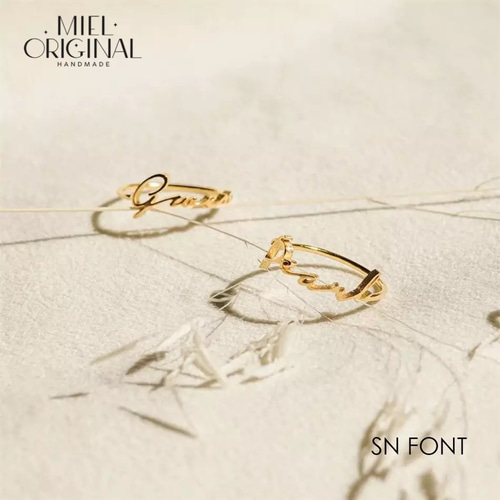 名入れ✨シンプル 文字入れ イニシャル カスタムリング ネームリング