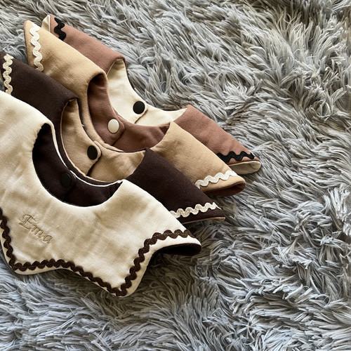 なみなみスタイ ハンドメイド スタイ オーダースタイ お名前刺繍 出産