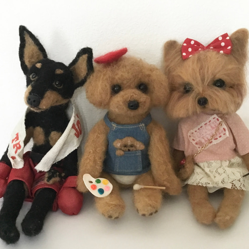 おしごとDog ピザ職人のイタリアングレーハウンド 羊毛フェルト