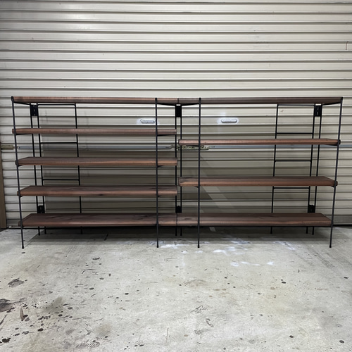 新商品‼️手作りアイアン家具 アイアンシェルフ折り畳みラック 西海岸