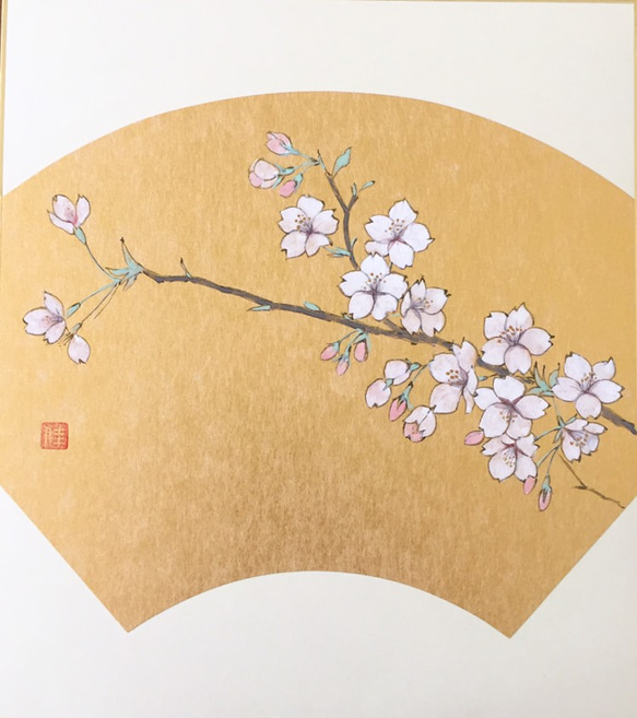 日本画色紙 桜 絵画 clani 通販 9679212｜Creema(クリーマ
