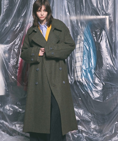 UNISEX》【Italian Dead Stock Fabric】Prime-Over Trench Coat