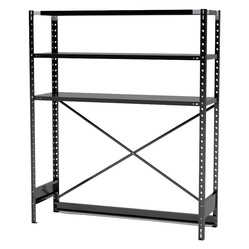 送料無料】 【抗菌加工】 Garage(ガラージ) 日本製 軽量棚ABラック