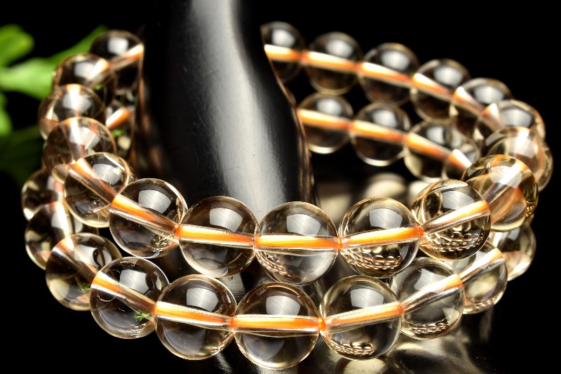 ブラジル産◇天然 シトリン 9mm ブレスレット 【動画】 1個売り