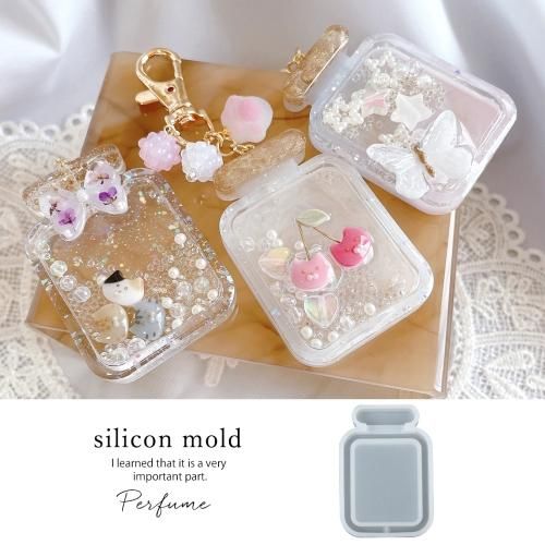 シンプルな香水瓶のカシャカシャ シリコンモールドｰ* オマケがたくさん