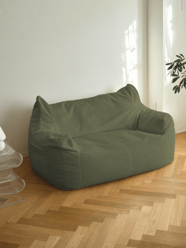 LOOSY 2人掛けビーズソファ Olive｜2人用ソファ おしゃれ 一人暮らし