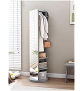 Amazon.co.jp: MIMIER 姿見鏡 ハンガーラック付姿見 ミラー 鏡 全身