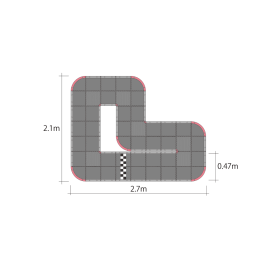 Mini-Z GrandPrix Circuit 30 Short(48pcs) 87033 - KYOSHO RC