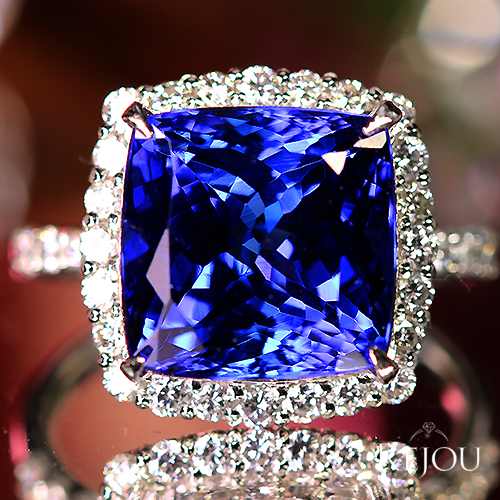 タンザナイト 約10ct ダイヤモンド 0.6ct プラチナ リング(指輪)【品質