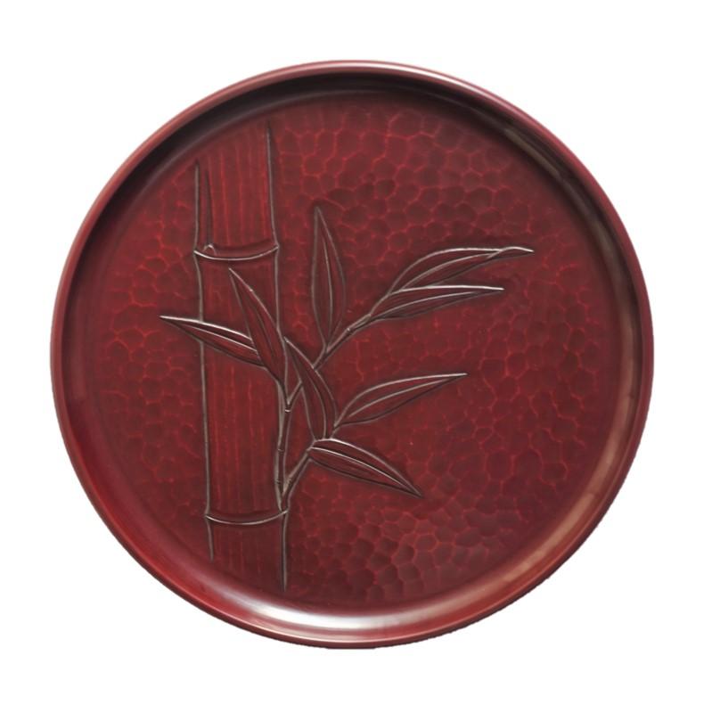 尺丸盆 竹 – 鎌倉彫 山水堂