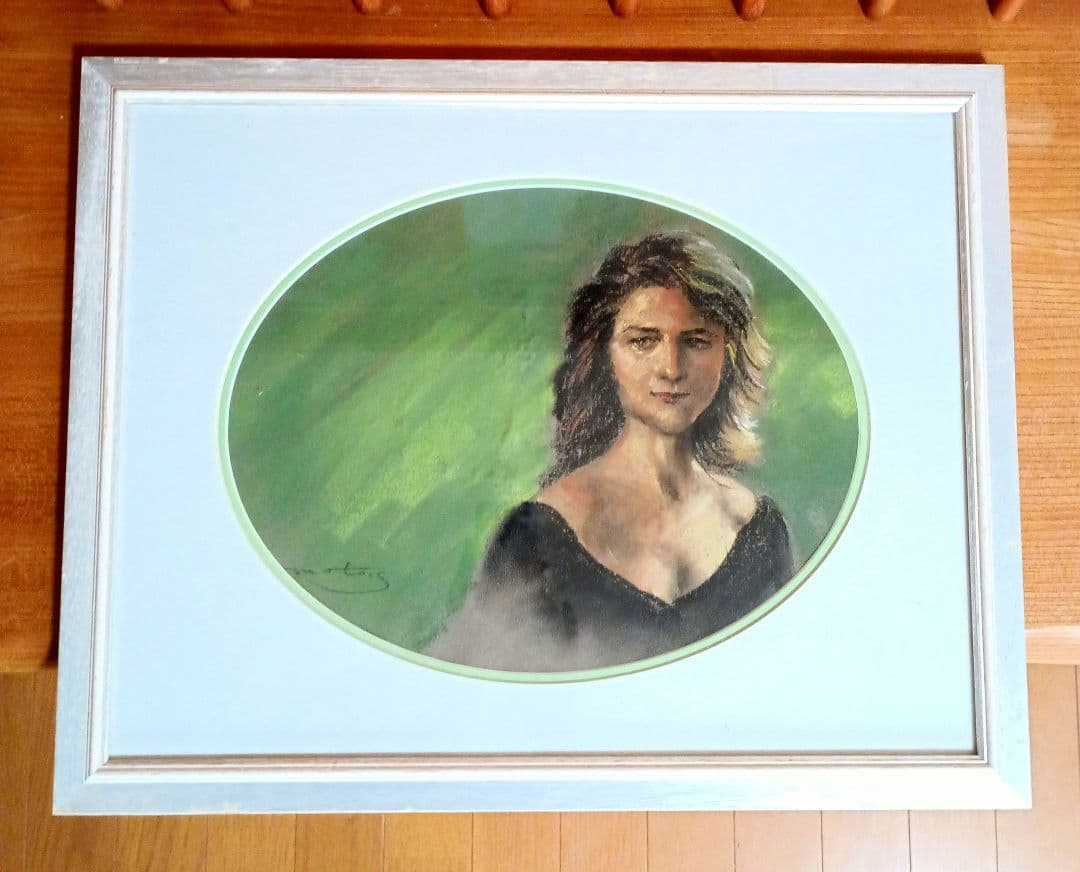 絵画　パステル　婦人　S 原画 楽天市場】絵画 徳田宏行 パステル画 『女性像』 人物 美人 優しい