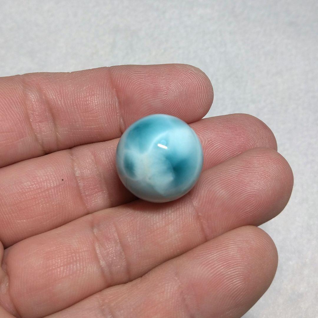 【超希少】絶品ラリマー《全面模様》　約２０㎜　粒売り　美品　ブルーペクトライト