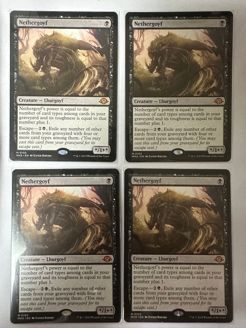 MTG ネザーゴイフ/Nethergoyf 4枚セット 日)ネザーゴイフ / Nethergoyf【MH3】 No.103｜MtG通販サイト