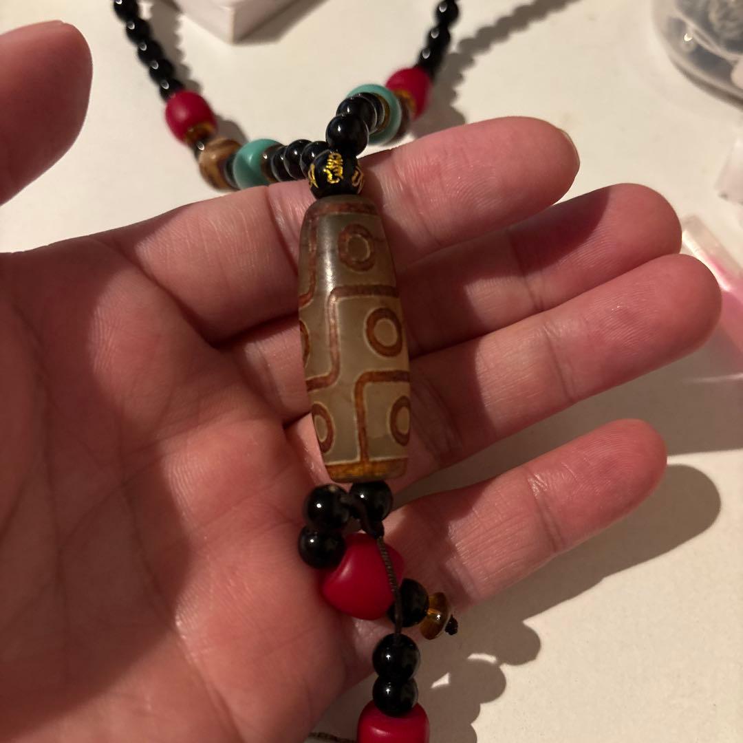 すんごい九眼天珠のネックレス！オニキスと！ドーンとくる！ すんごい九眼天珠のネックレス！オニキスと！ドーンとくる！