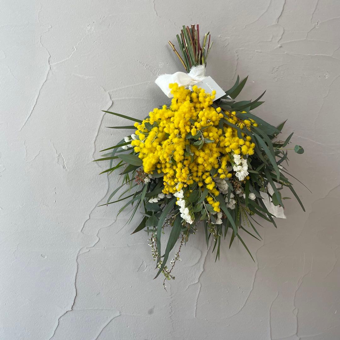 1.ミモザスワッグ 1点限り】ミモザ スワッグ B【フレッシュ 】 | Glanet collection