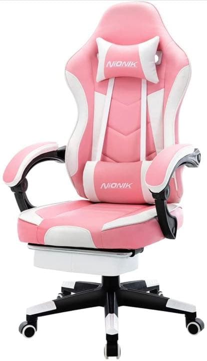 【新品未使用】ゲーミングチェア オットマン付き オフィスチェア GXTRACE ゲーミングチェア オフィスチェア ゲーム用チェア デスク