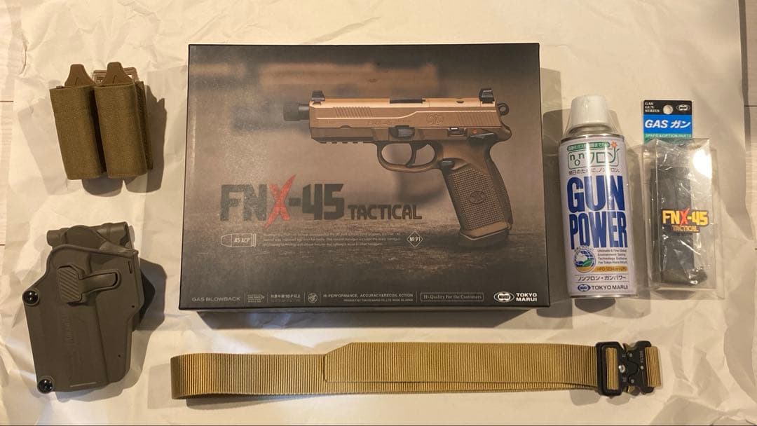 【動作確認済】 FNX-45 TACTICAL TAN セット 東京マルイ FNX-45 TACTICAL ガスブローバックハンドガンのレビュー