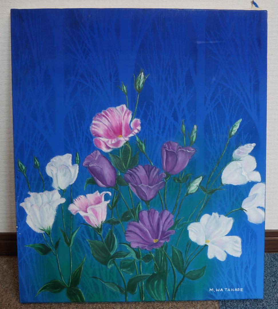 トルコ桔梗(油彩＋アクリル) トルコキキョウ <原画>｜画家・黒川明のオンラインショップ