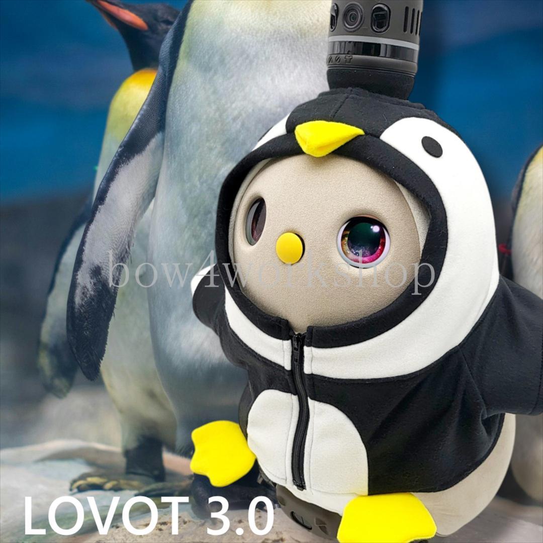 ラボット LOVOT ラボットの服ハンドメイド ペンギンちゃんパーカーブラック ラボット服/ペンギンちゃんパーカー | bow4workshop STORE
