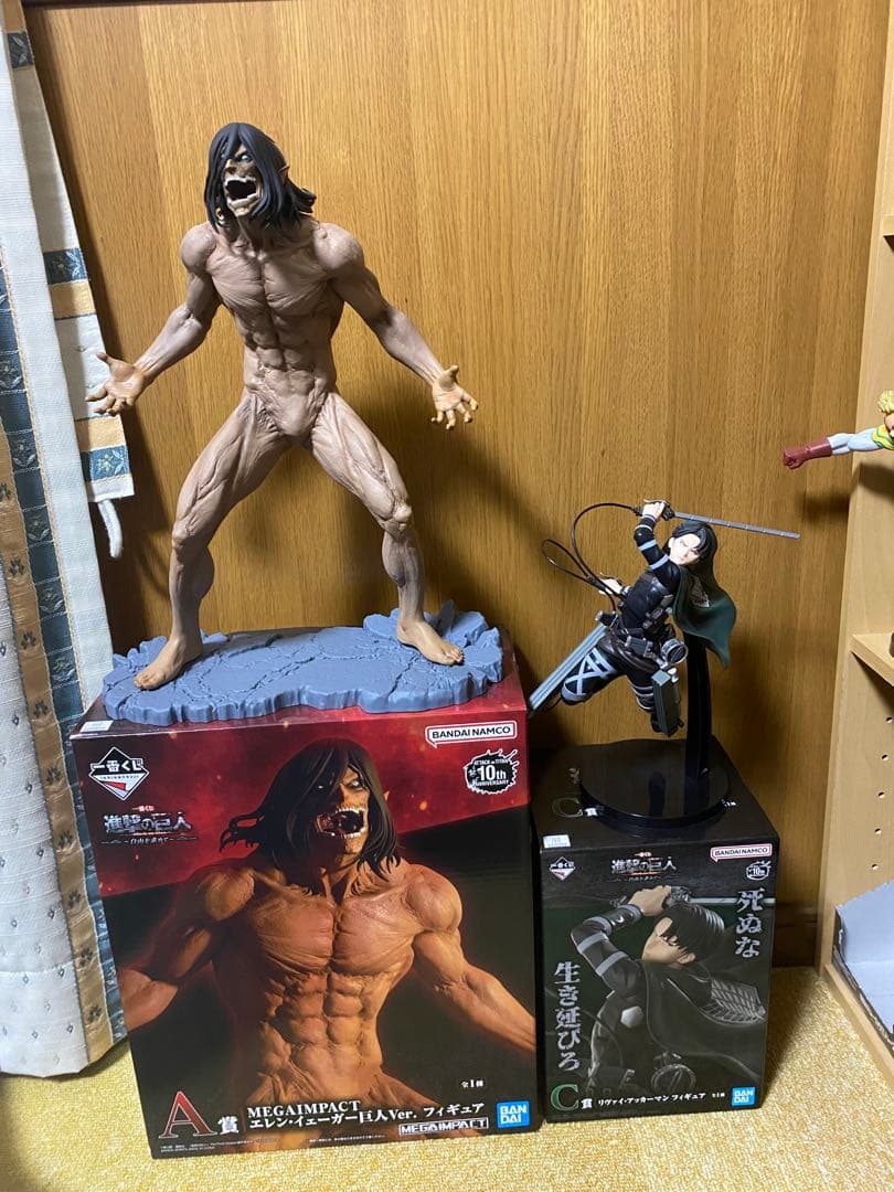 進撃の巨人 一番くじ〜自由を求めて〜エレン・イェーガー 巨人A賞　リヴァイC賞 一番くじ 進撃の巨人 ～自由を求めて～｜一番くじ倶楽部｜BANDAI