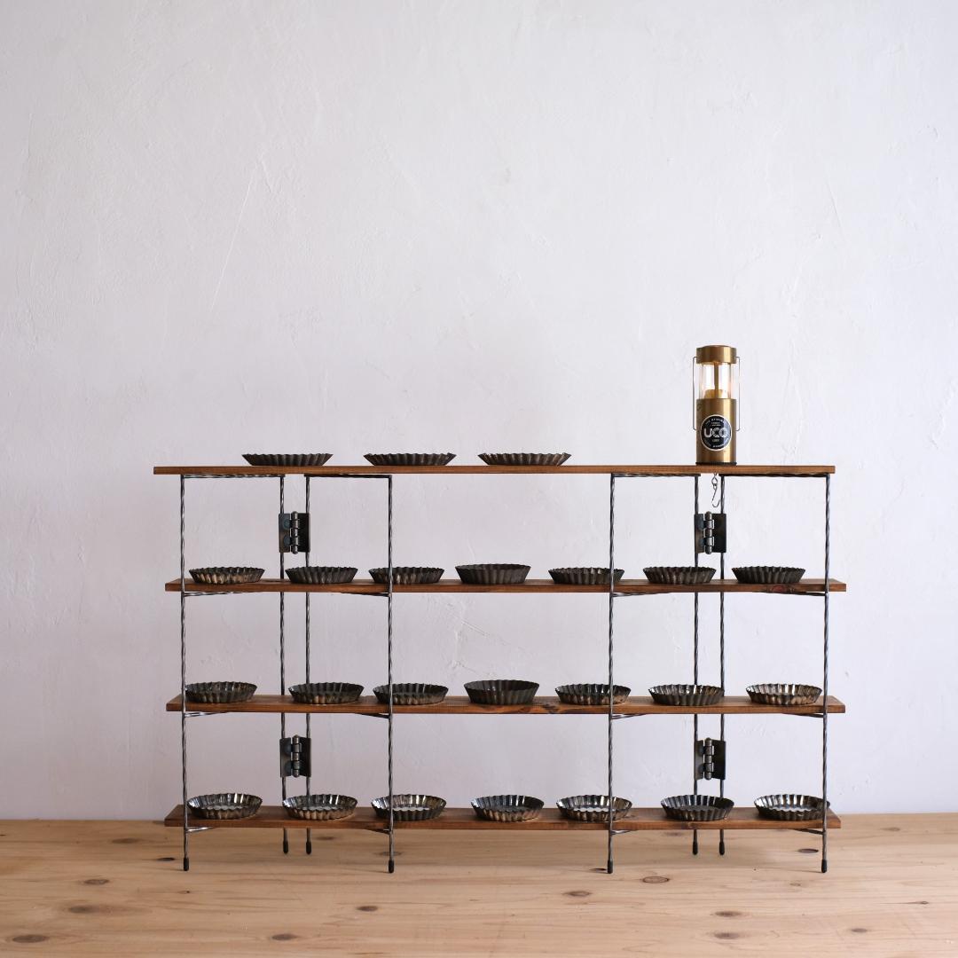 無骨なアイアン脚2点1セットH　板付きスリムシェルフイベント什器 無骨なアイアン脚2点1セットH 板付きスリムシェルフイベント什器