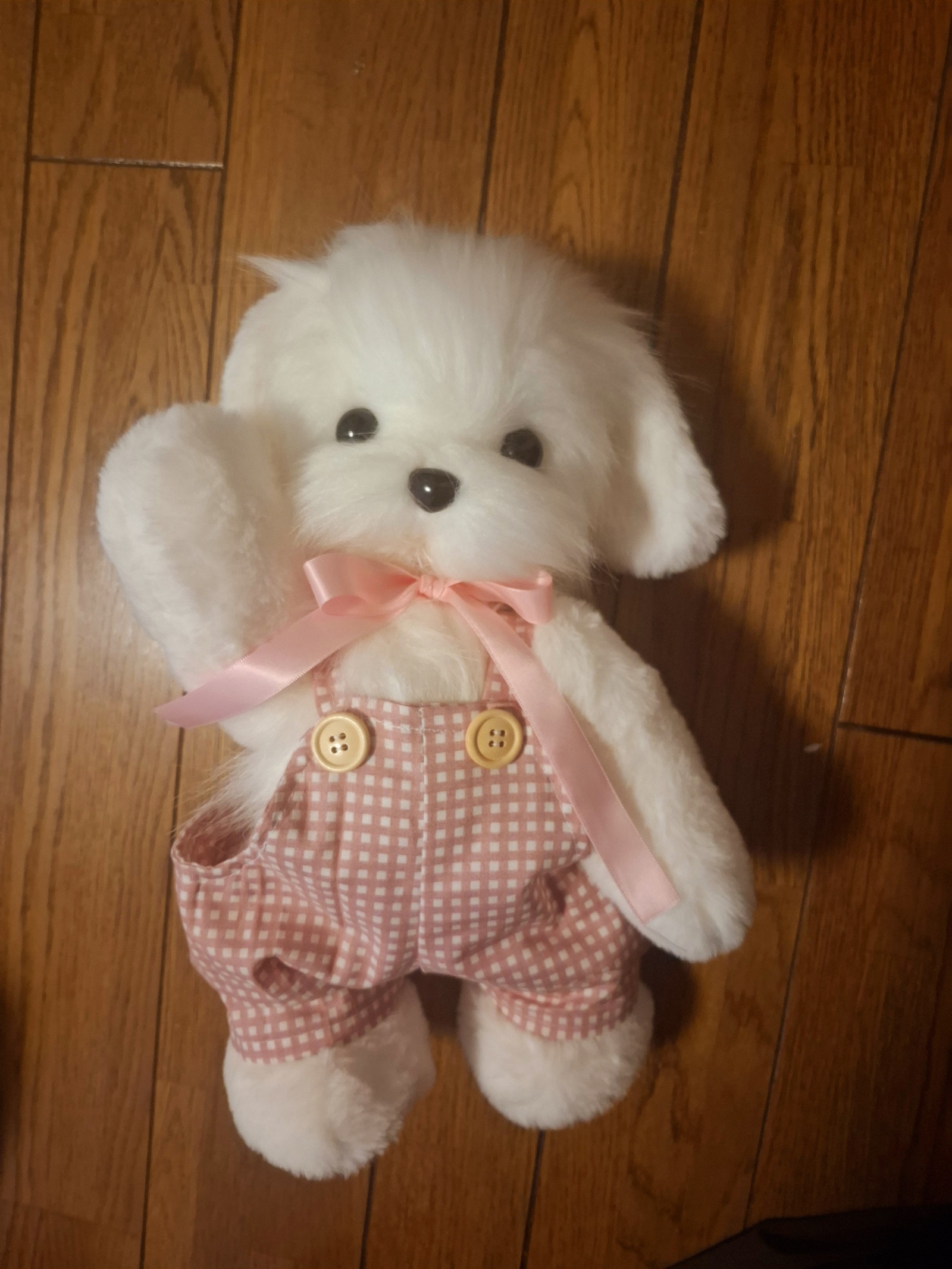 ぬいぐるみ、テディマルチーズ、犬、ハンドメイド、白、オリジナル